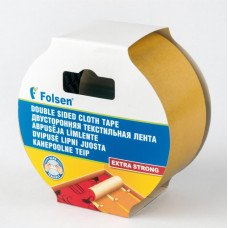 Divpusēja līmlente 50 mm x 25 m kaučuka līme Folsen