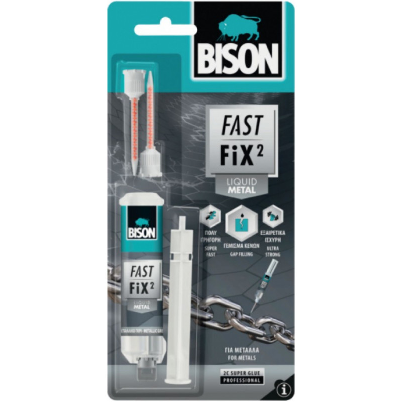 Līme metālam Fast Fix 2 komponentu 10 g Bison