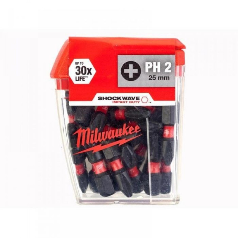 Bits PH2 25mm iepak 25gb Milwaukee