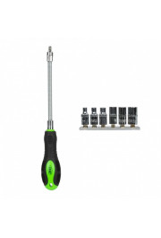 Skrūvgriezis lokanā kātā ar 1/4" muciņām 4-10 mm 6 gb JBM