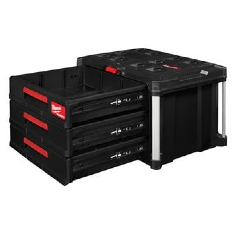 Packout instrumentu kaste ar 3 atvilktnēm Milwaukee