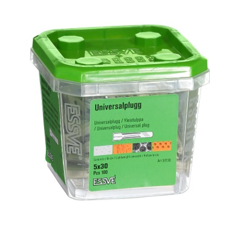 Universālais dībelis 5x30 iepak. 100 gb ESSVE