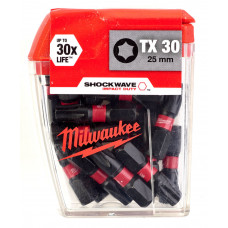 Bits T30 25 mm iepak. 25 gb Milwaukee