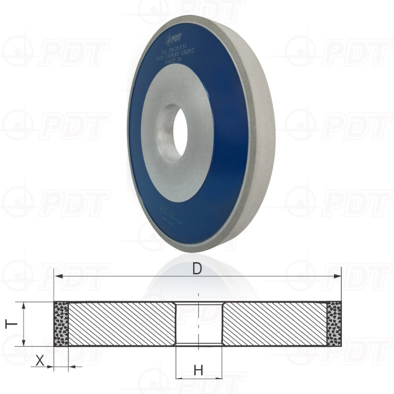 Dimanta slīpripa taisna 1A1 AC6 D-150 mm 125/100 Poltava Diamond