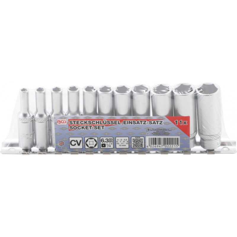 Muciņu komplekts 4-13mm pagarinātas 11gb BGS