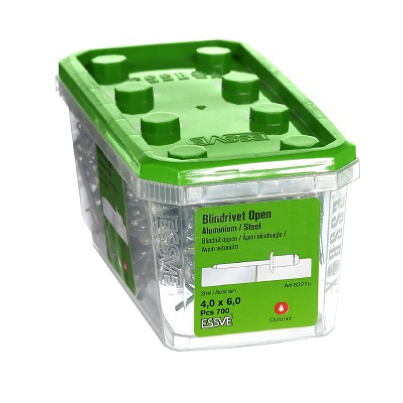 Kniede Al/St 4,0x6 izliekta galva iepak. 700gb ESSVE