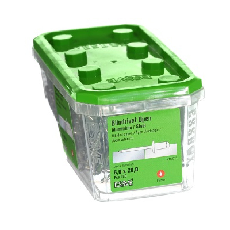 Kniede Al/St 5,0x20 izliekta galva iepak. 250gb ESSVE
