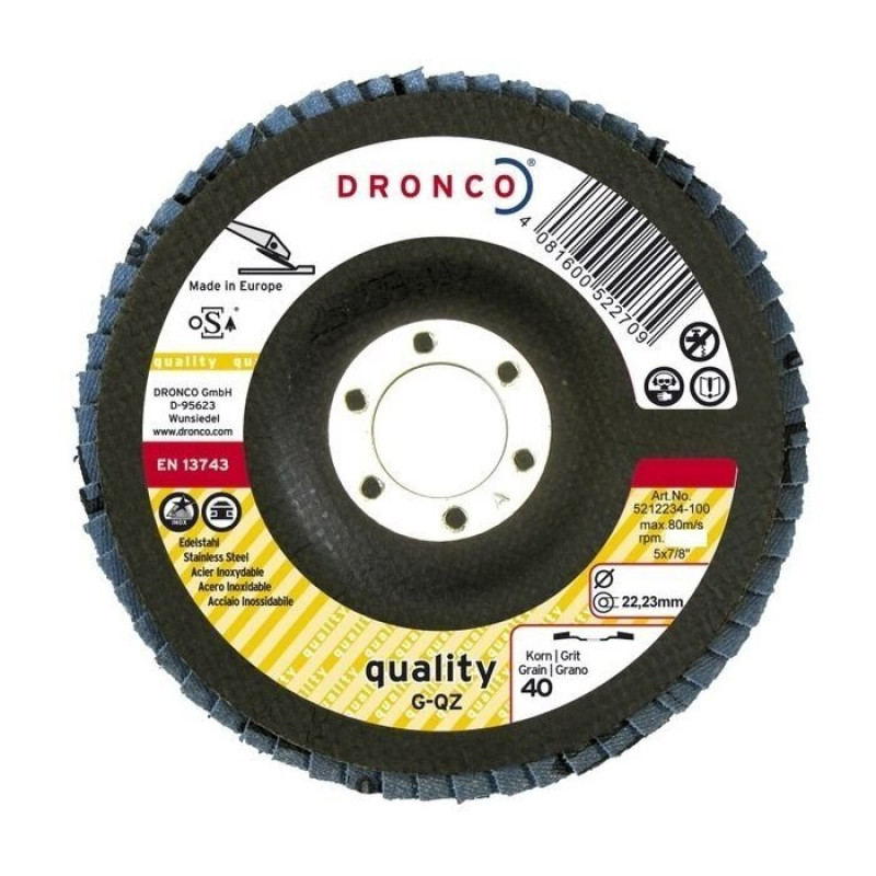 Slīpēšanas disks G-QZ 60  125x22 mm Dronco 