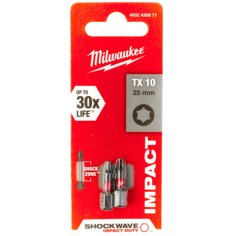 Bits T10 25mm 2gab Milwaukee