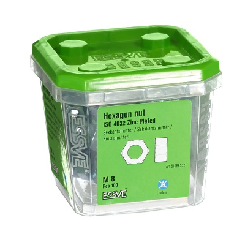 Uzgrieznis M8 DIN934 iepak. 100 gb ESSVE