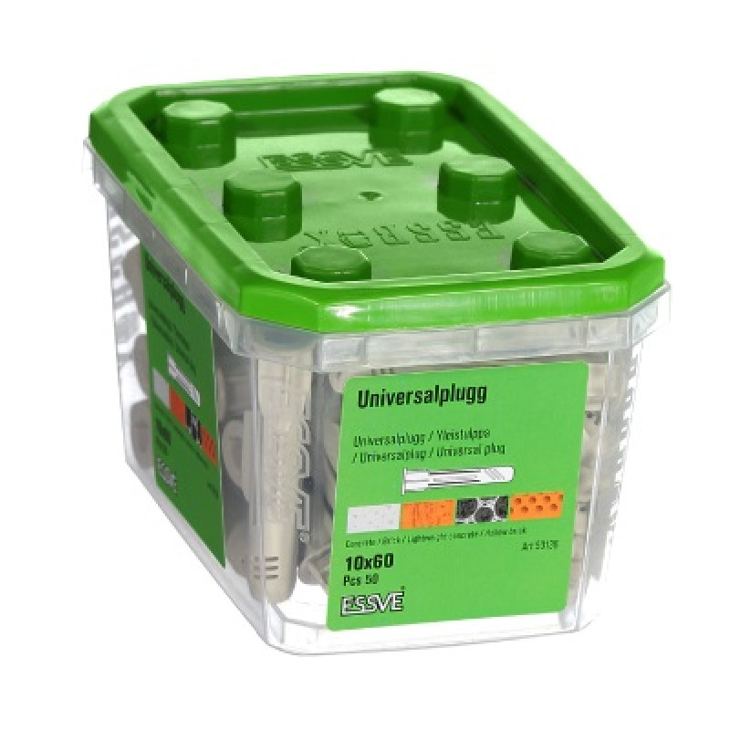 Universālie dībeļi 10x60 iepak. 50 gb ESSVE