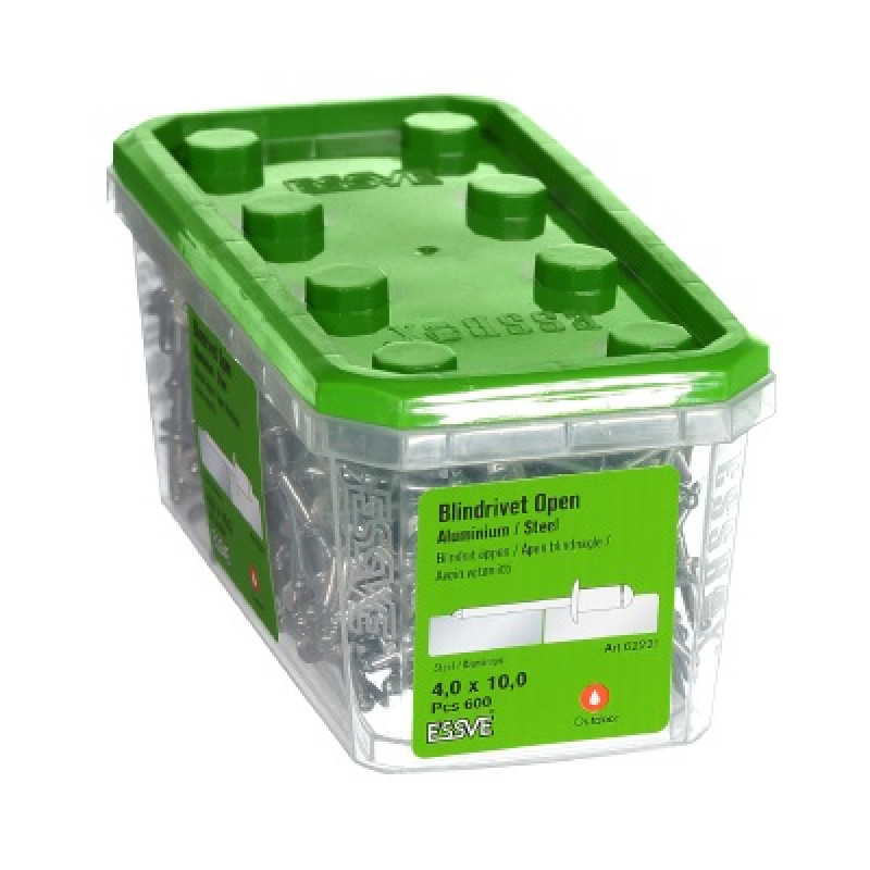 Kniede Al/St 4,0x10 izliekta galva iepak. 600gb ESSVE