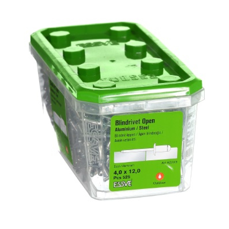 Kniede Al/St 4,0x12 izliekta galva iepak. 525gb ESSVE