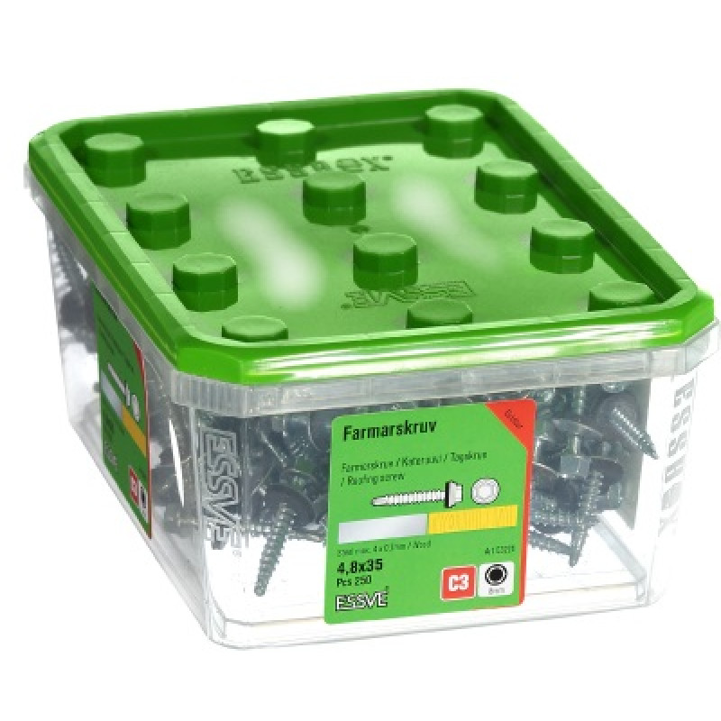 Jumta skrūve 4,8 x 35 cinkota iepak. 250gb ESSVE