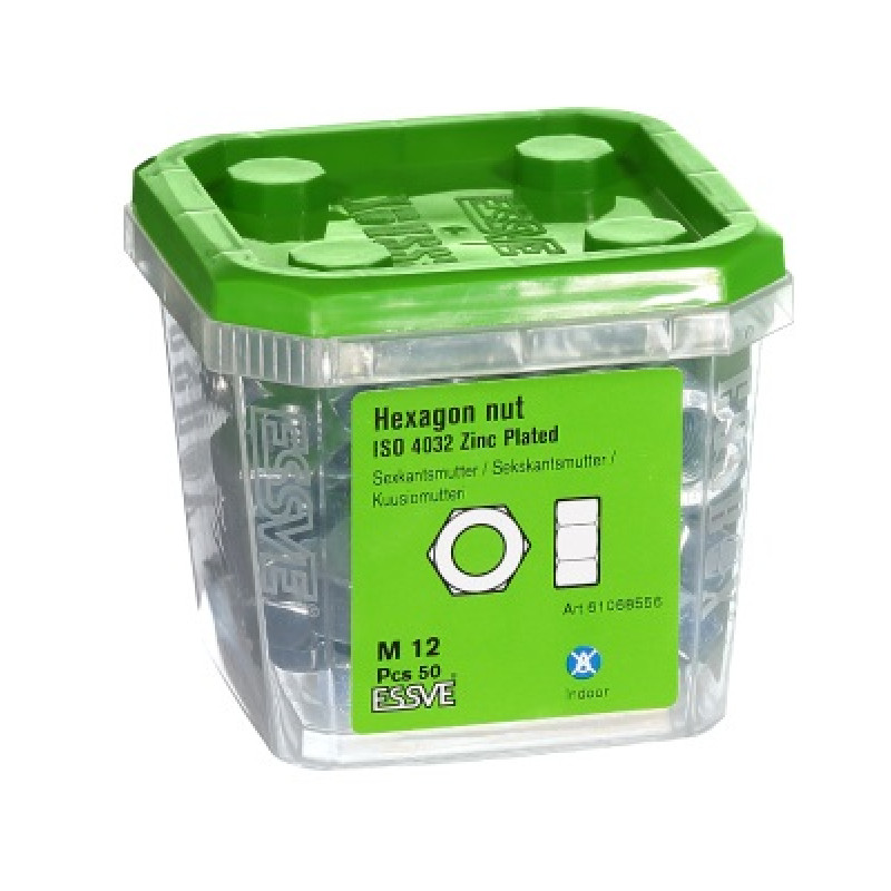 Uzgrieznis M12 DIN934 iepak. 50 gb ESSVE