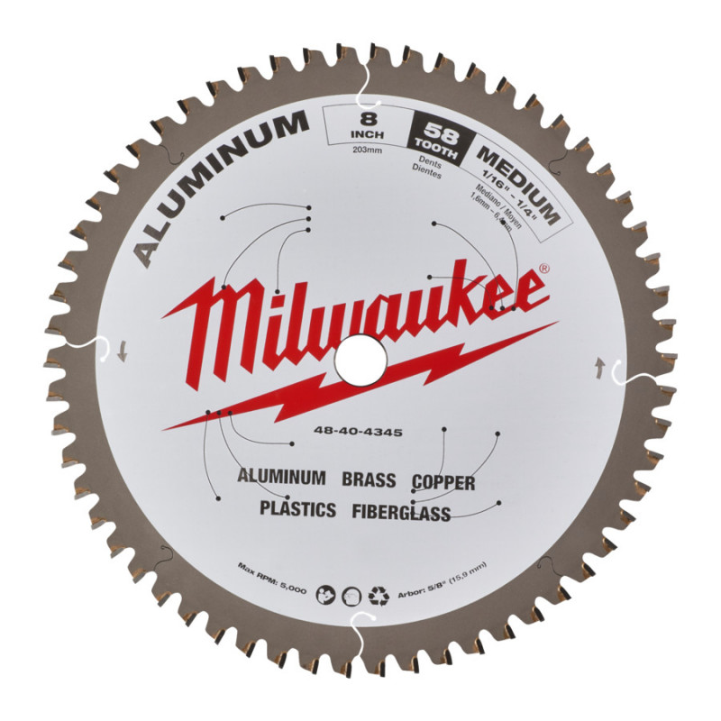 Zāģripa metāla griešanai 203 x 5/8 x 2,4 x 58 CSB P Milwaukee 