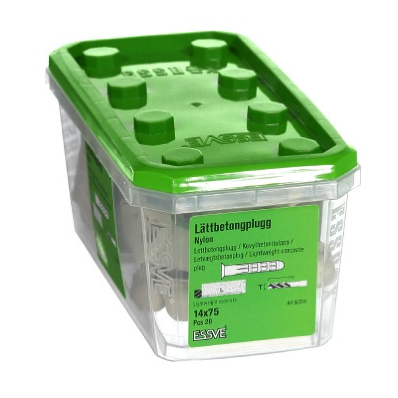 Vieglbetona dībeļi 14x75 iepak. 20 gb ESSVE