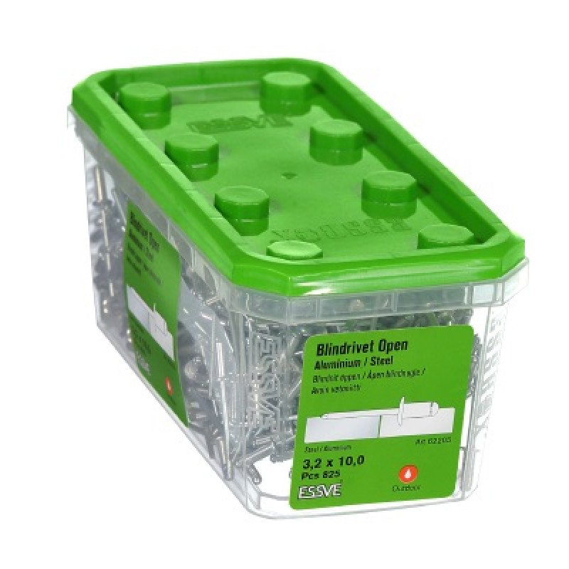 Kniede Al/St 3,2x10 izliekta galva iepak. 825gb ESSVE