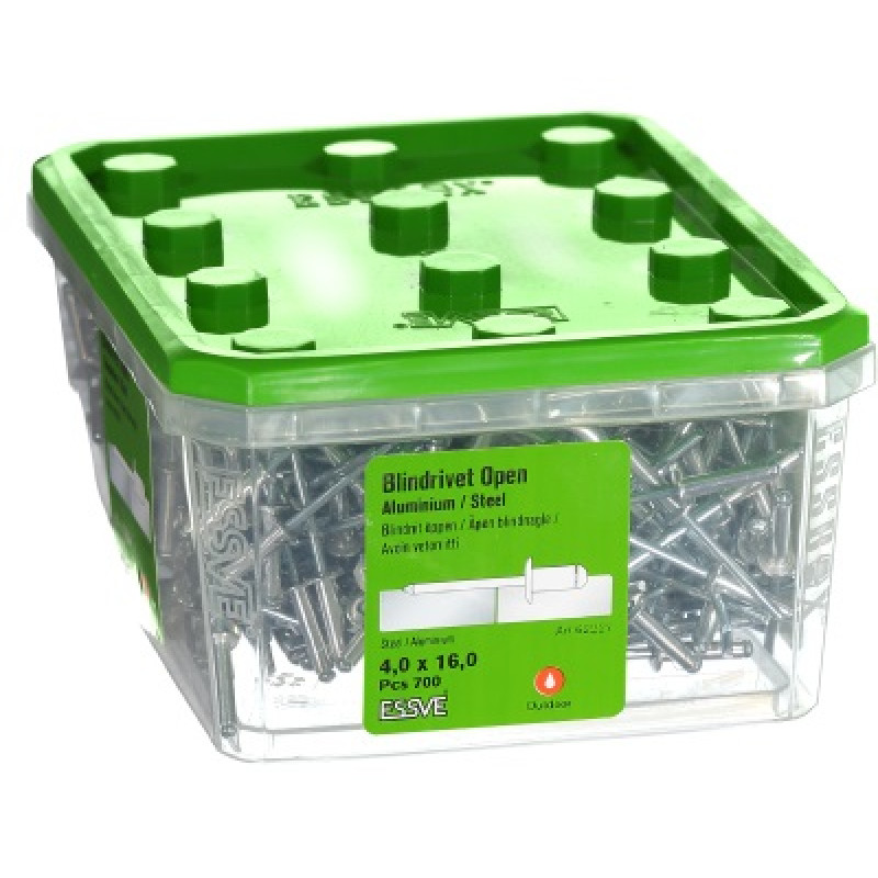 Kniede Al/St 4,0x16 izliekta galva iepak. 700gb ESSVE