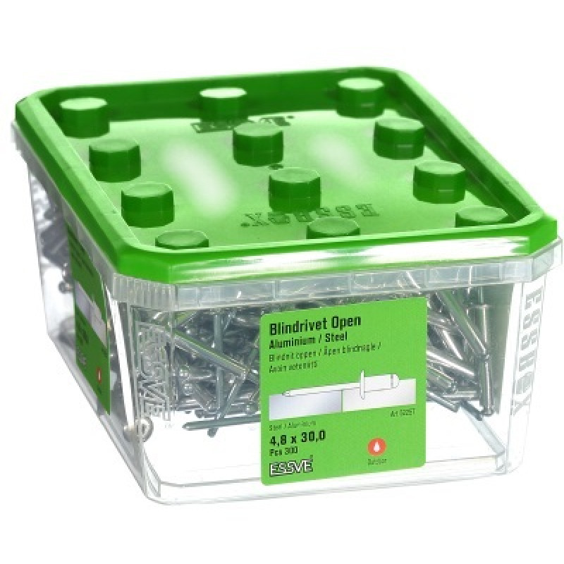 Kniede Al/St 4,8x25 izliekta galva iepak. 300gb ESSVE