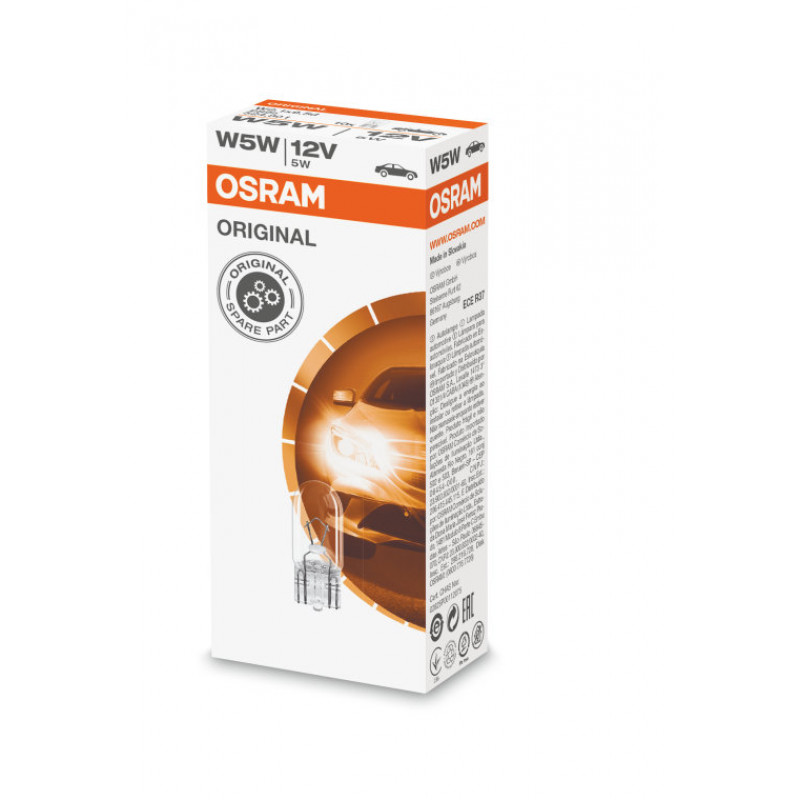 Bezcokola spuldze 12V W5W Original Osram